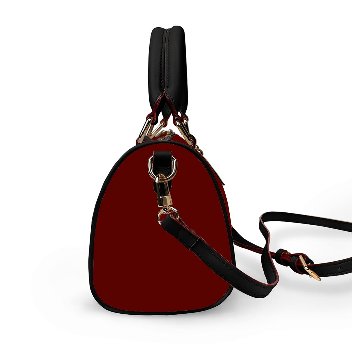 Classic Barrel-Shaped PU Leather Handbag